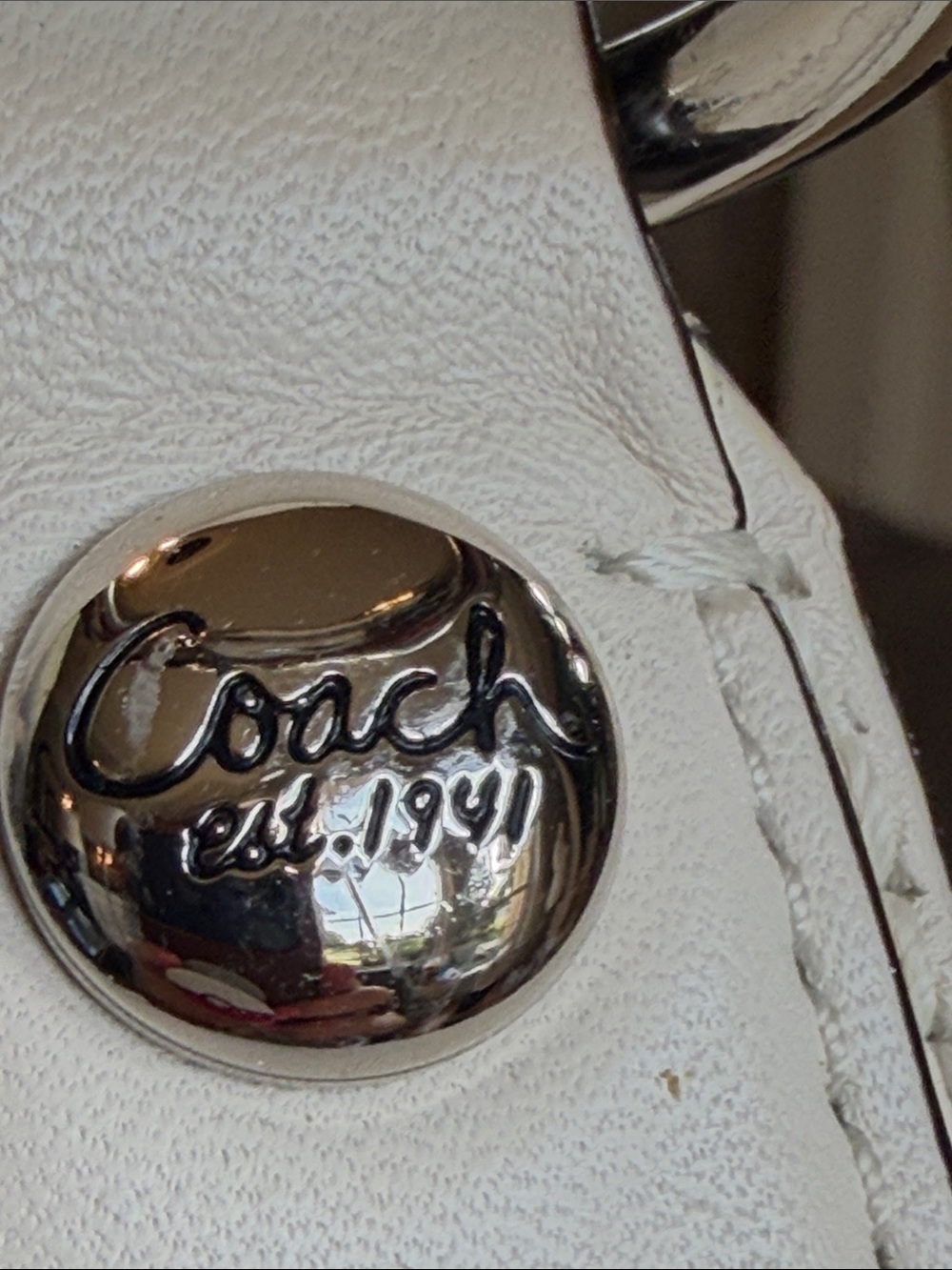 Coach Old Money Y2K 2010 Kristin Slouchy Off White Leather Hobo Bag VGUC - Picture 13 of 16